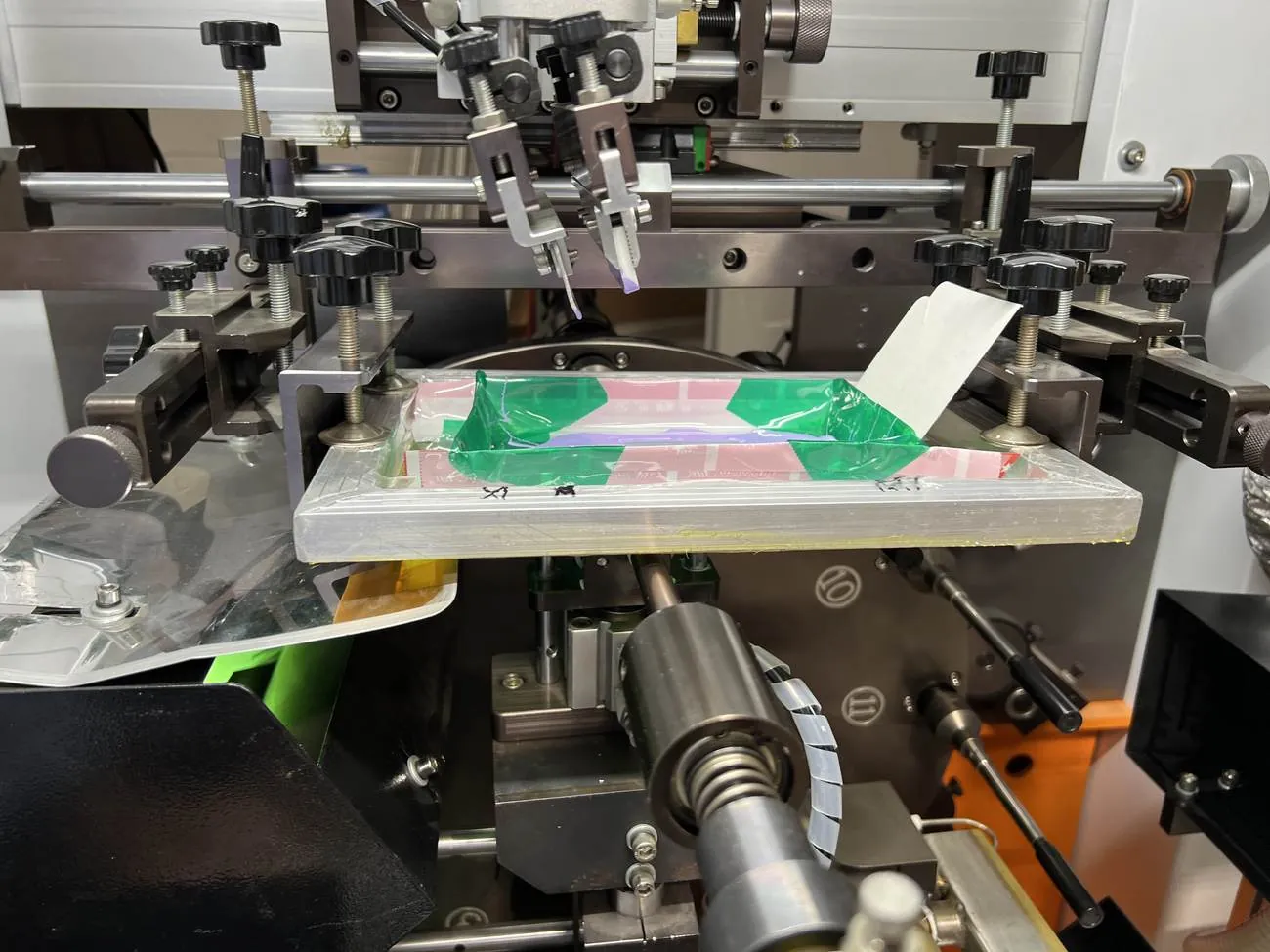 Automated screen-printing line
